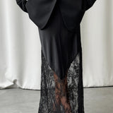 CHARLI - Solene Lace Skirt - Black