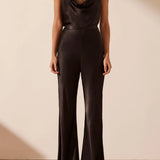 SHONA JOY - Flared Bias Cut Pant - Black