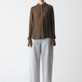 ESMAEE - Even Georgette Shirt - Dark Olive