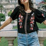 AUGUSTE - Adelle Blouse - Black