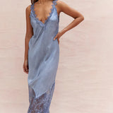 CHARLI - Solange Slip Dress - Washed Blue