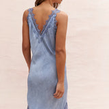 CHARLI - Solange Slip Dress - Washed Blue