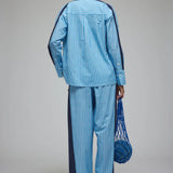 ARAMINTA JAMES - Libby Cotton Stripe Shirt - Sky Blue Stripe