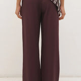 MON RENN - Elira Scarf Pant - Bitter Chocolate