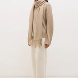 MON RENN - Scarf Knit Jumper - Natural
