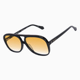 VALLEY EYEWEAR - Bang Bang - Gloss Black w. Gold Metal / Orange Gradient Lens