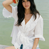 AUGUSTE - Aster Blouse - White