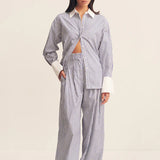 SHONA JOY - Lexington Shirt - Nautical Stripe