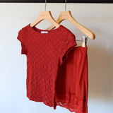 ROWIE - Marina Silk Mini Skirt - Burgundy