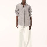 ELKA COLLECTIVE - Faye Shirt - Chocolate Stripe