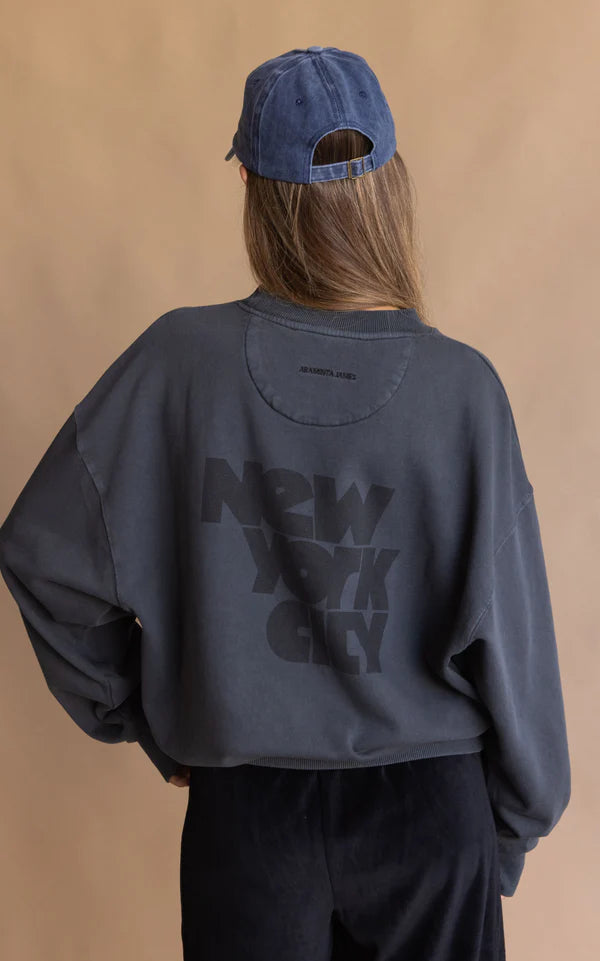 ARAMINTA JAMES - NYC Sweatshirt Washed Black