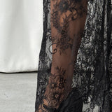 CHARLI - Solene Lace Skirt - Black