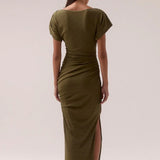 SOVERE/  - Rua Off Shoulder Dress - Olive