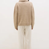 MON RENN - Scarf Knit Jumper - Natural
