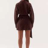 SOVERE / - Marlowe Shirt Dress - Espresso