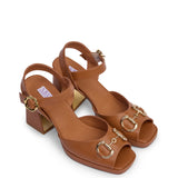 KATHRYN WILSON - Trixie Heel - Walnut Calf