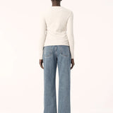 ELKA COLLECTIVE - Nola L.S Top - White Marle
