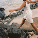 COMMONPLACE ESSENTIALS - Riviera Pointelle Tank - Cream