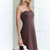 ESMAEE - Marseille Bandeau Dress - Espresso