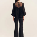 SHONA JOY - Emory Lace Blouse - Black