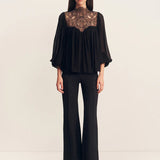 SHONA JOY - Emory Lace Blouse - Black