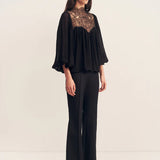 SHONA JOY - Emory Lace Blouse - Black