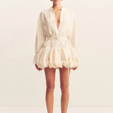SHONA JOY - Jasper Bubble Shirt Dress - Resin