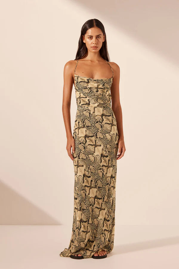 Maxi dress snake print online