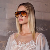 VALLEY EYEWEAR - Bang - Gloss Black w. Matte Black Metal / Orange Gradient Lens