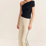 SHONA JOY - Billie Contrast Pant - Ecru