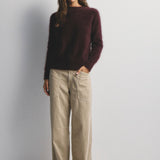 WORLD OF NOMADS - Adele Crew Neck Knit - Aubergine