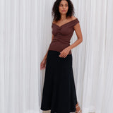 DOMINIQUE HEALY - Niveah Tee - Chocolate