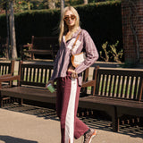 ARAMINTA JAMES - Alpine Cotton Stripe Shirt - Red Wine
