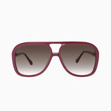 VALLEY EYEWEAR - Bang - Burgundy w. Gold Metal / Brown Gradient Lens