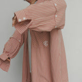 COMMONPLACE ESSENTIALS - Classico Overshirt - Pink/Red