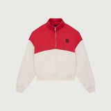 P.E NATION - Centre Field Sweat - Whisper White /Poppy Red