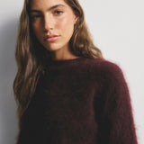 WORLD OF NOMADS - Adele Crew Neck Knit - Aubergine