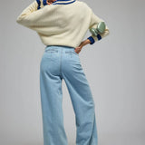 ARAMINTA JAMES - A.J V-Neck Knit Sweater - Coconut