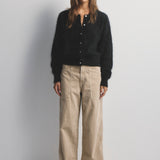 WORLD OF NOMADS - Frankie Crew Neck Cardigan - Black