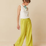 INDI & COLD - Maxi Wide Leg Pants - Pistachio