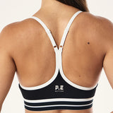 P.E NATION - Advantage Sports Bra - Black / Whisper White