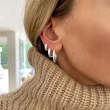 FAIRLEY - Antique Midi Hoops | Silver