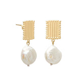 MURKANI - Aphrodite Goddess - Small Pearl Earrings | Gold