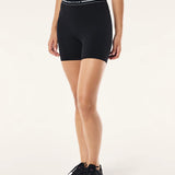 P.E NATION - Avant 5" Bike Short - Black / Whisper White