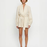 KIVARI - Ada Playsuit - Cream