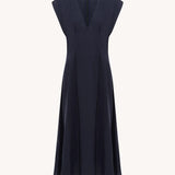 ROWIE - Anica Linen Midi Dress - Ink