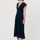 ROWIE - Anica Linen Midi Dress - Ink