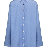 ARAMINTA JAMES - Libby Cotton Stripe Shirt - Sky Blue Stripe