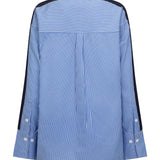 ARAMINTA JAMES - Libby Cotton Stripe Shirt - Sky Blue Stripe