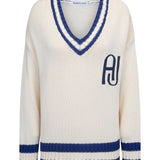 ARAMINTA JAMES - A.J V-Neck Knit Sweater - Coconut